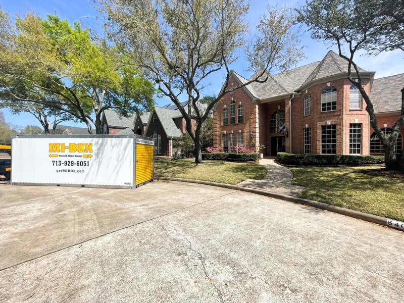 MI-BOX container delivered to residential home in Houston